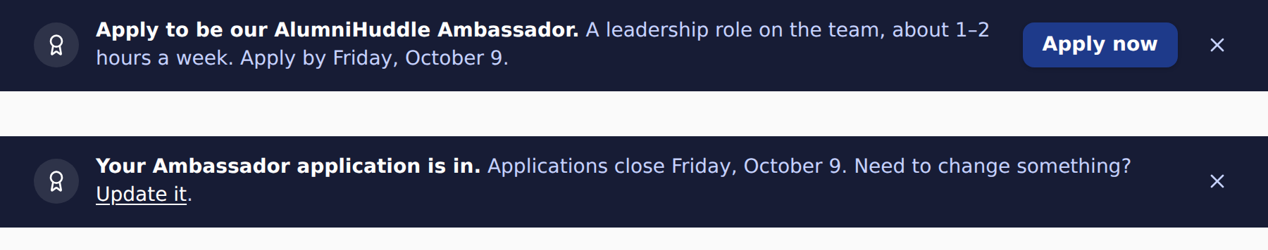 Before applying, and after.