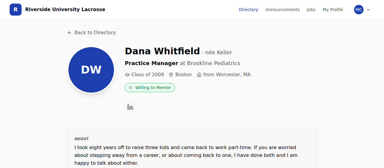 The default. The job title is the headline.